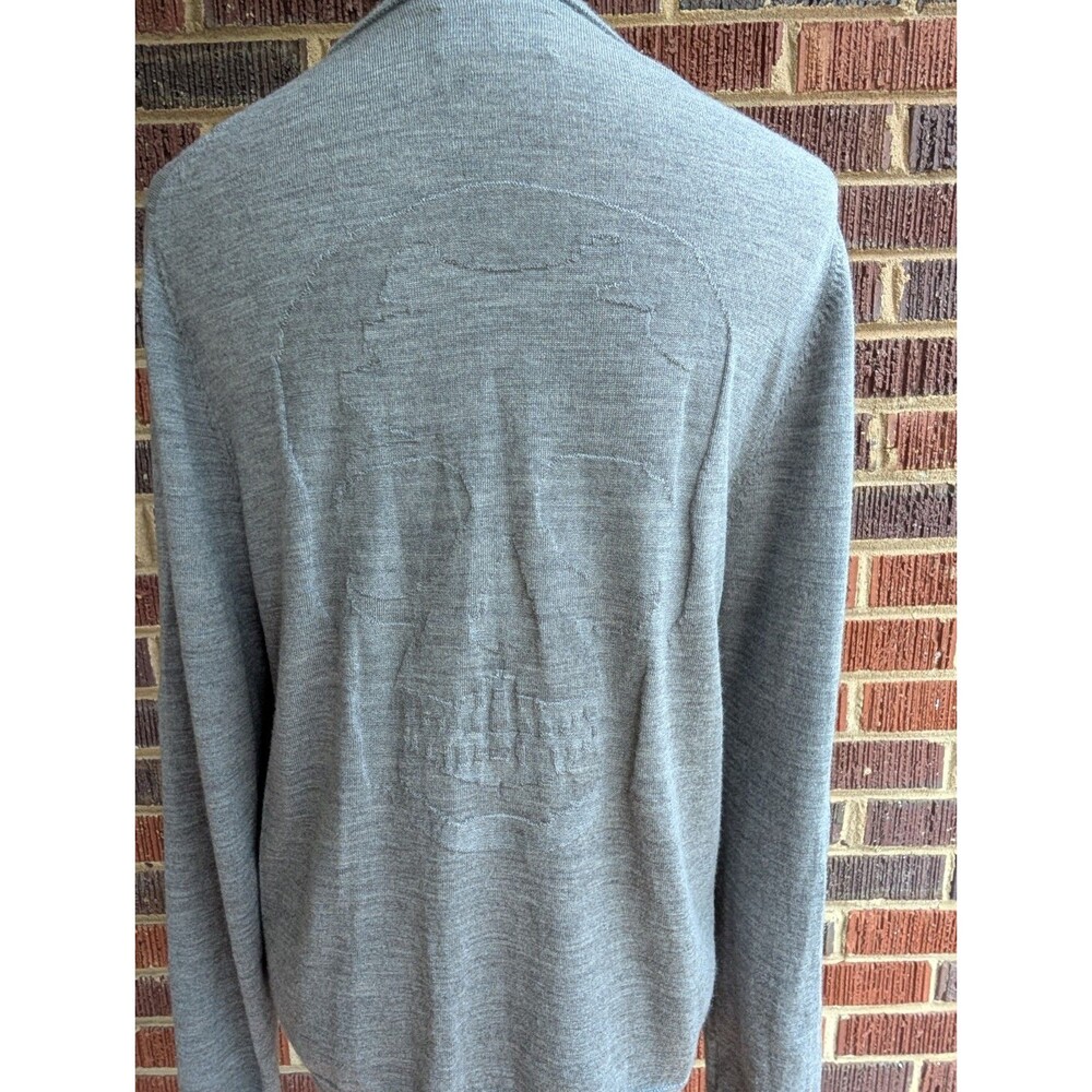Zadig & Voltaire Miss M Skull Merino Wool Cardigan-Grey- Size L